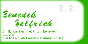 benedek helfrich business card